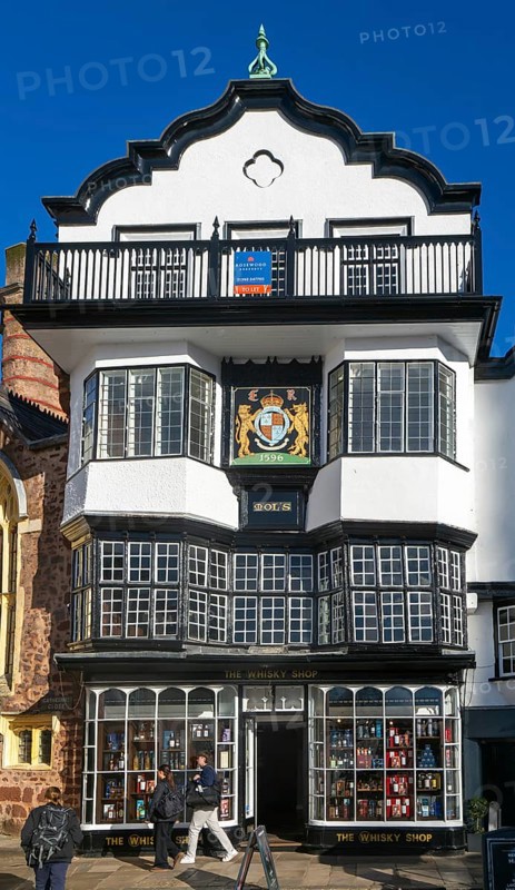 Mol's Coffee House, historic Grade I listed building, Cathedral Close, Exeter, Devon, England, UK c 1596