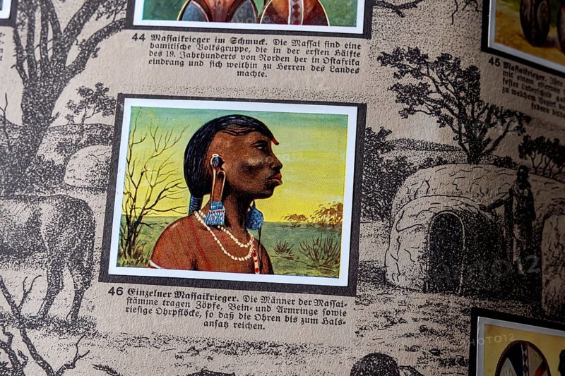 German colonies. German East Africa. Maasai An anthology published by Cigaretten-Bilderdienst Dresden from 1936. Germany