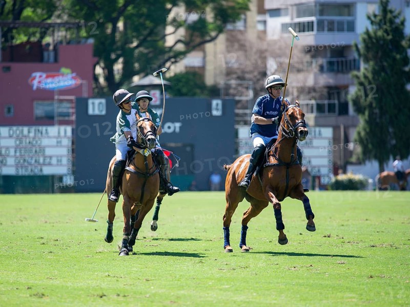 Scene at the 132nd Argentinean Open Polo Championship (Spanish 132nd Abierto Argentino de Polo de Palermo) in the Polo Stadium playing between La Hache Cria y Polo and La Dolfina 2 in Buenos Aires, Argentina