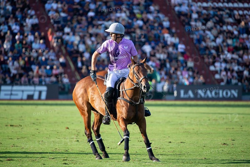 Polo player Jeronimo del Carril from Team La Ensenada at the 132nd Argentine Open Polo Championship (Spanish 132nd Abierto Argentino de Polo de Palermo) at the Polo Stadium in Buenos Aires, Argentina