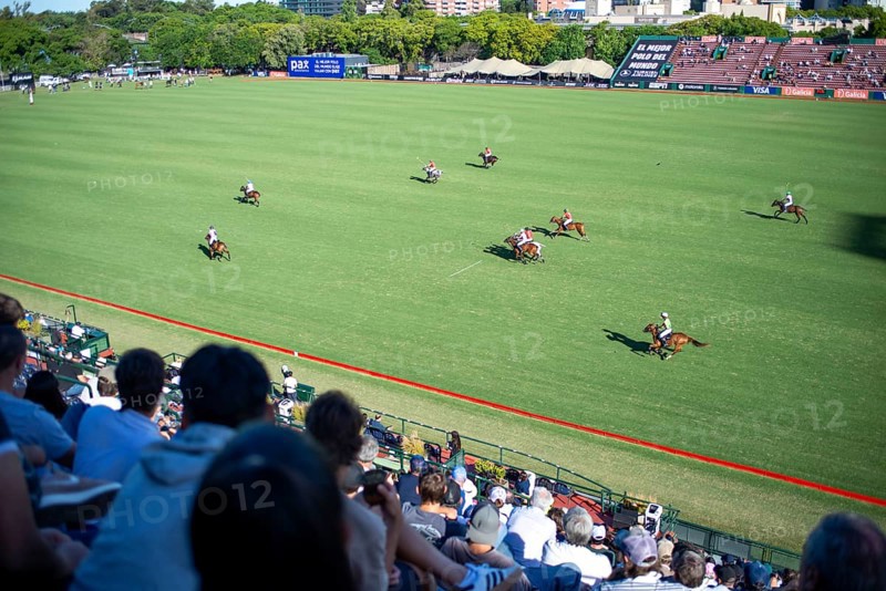 Spectators at the 132nd Argentine Open Polo Championship (Spanish 132nd Abierto Argentino de Polo de Palermo) at the Polo Stadium playing between La Irenita la Hache and La Ensenada in Buenos Aires, Argentina