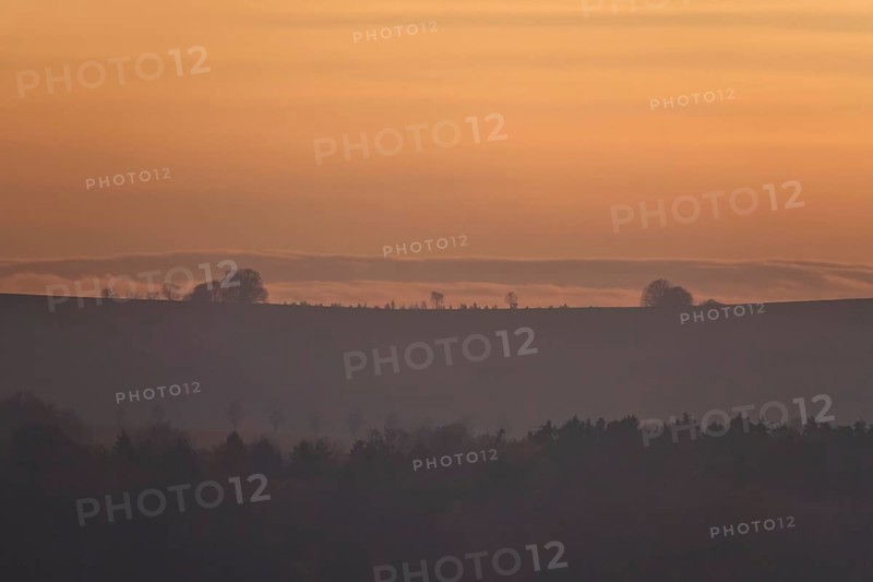 Landscape on an evening in autumn, November, Germany