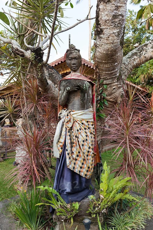 Statue in the Royal Family Palace of Ubud Bali, Indonesia