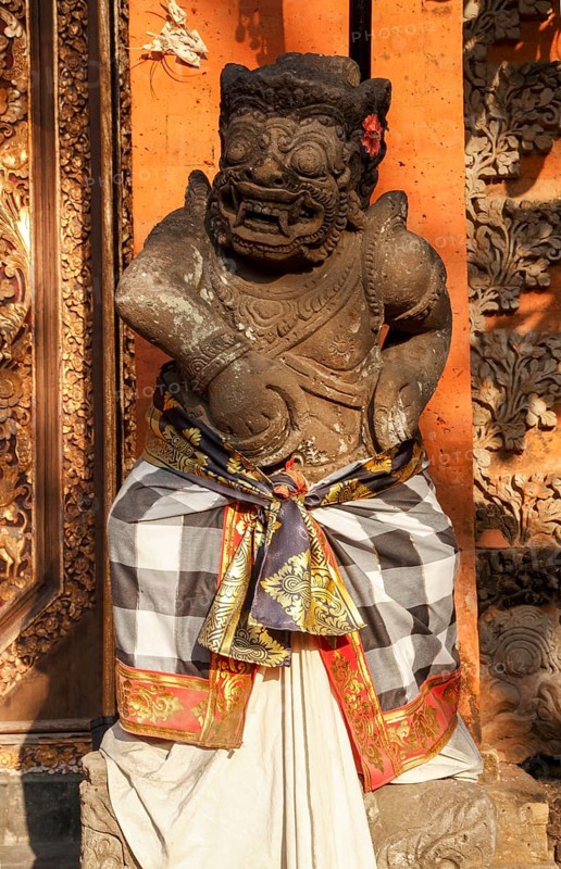 Demon in Puri Saren Agung, the historic temple of the royal family's official residence, Ubud, Bali, Indonesia