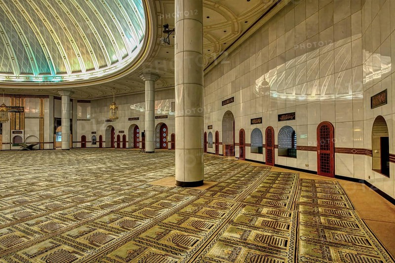 Jame' Asr Hassanil Bolkiah Mosque, Decorated prayer hall, Bandar Seri Begawan, Brunei