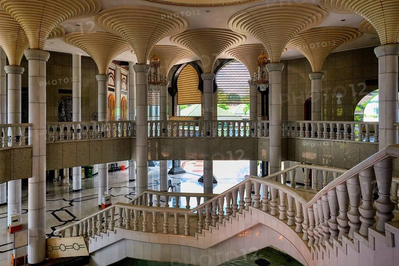 Jame' Asr Hassanil Bolkiah Mosque, Entrance stairs, Bandar Seri Begawan, Brunei