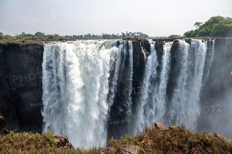 Water plunges into the depths, Victoria Falls, Zimbabwe