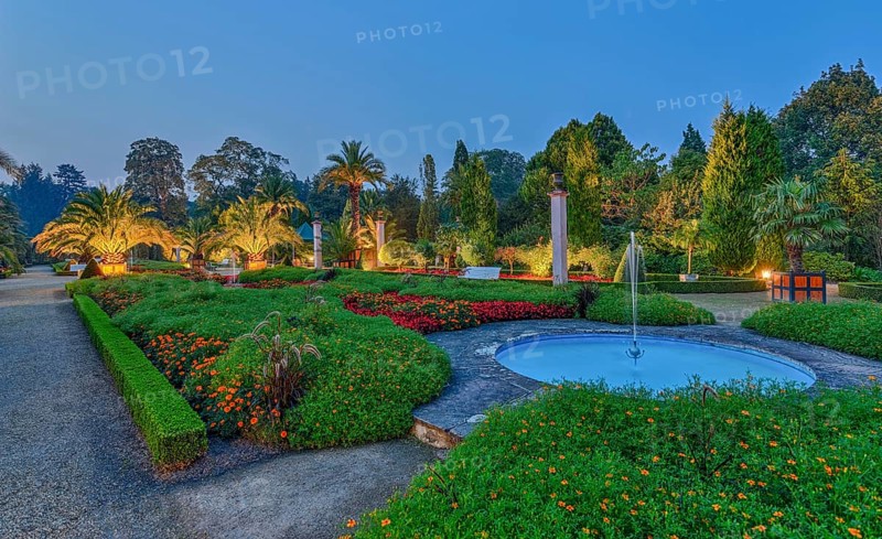 Palmengarten spa park illuminates Bad Pyrmont Germany