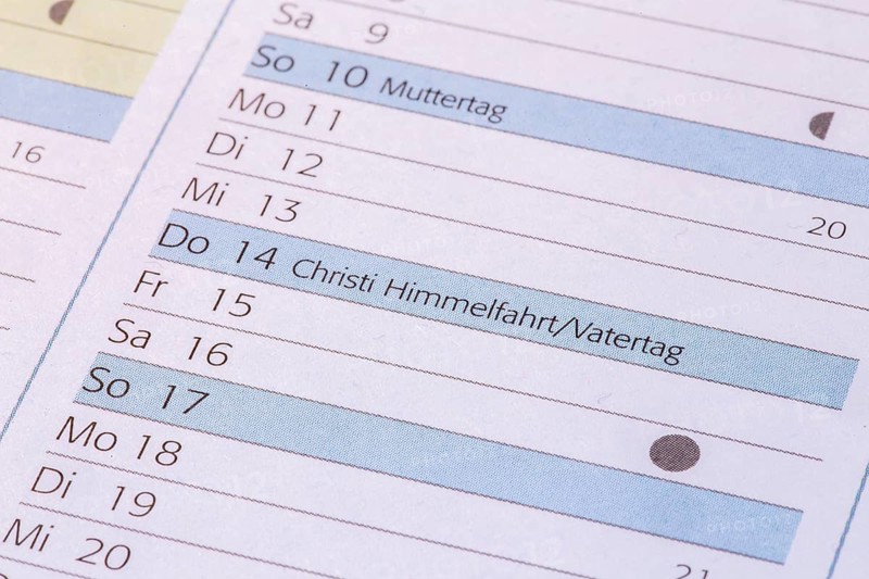 Close-up of a calendar for 2026