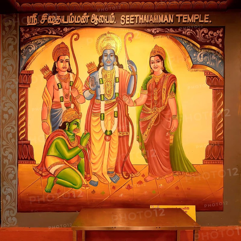 Sriramajayam Hindu Temple, Wall paintings, Nuwara, Sri Lanka