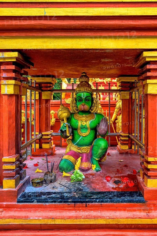 Sriramajayam Hindu Temple, Hanuman Statue, Nuwara, Sri Lanka