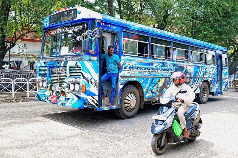 Fully decorated buses, Kandy, Sri Lanka