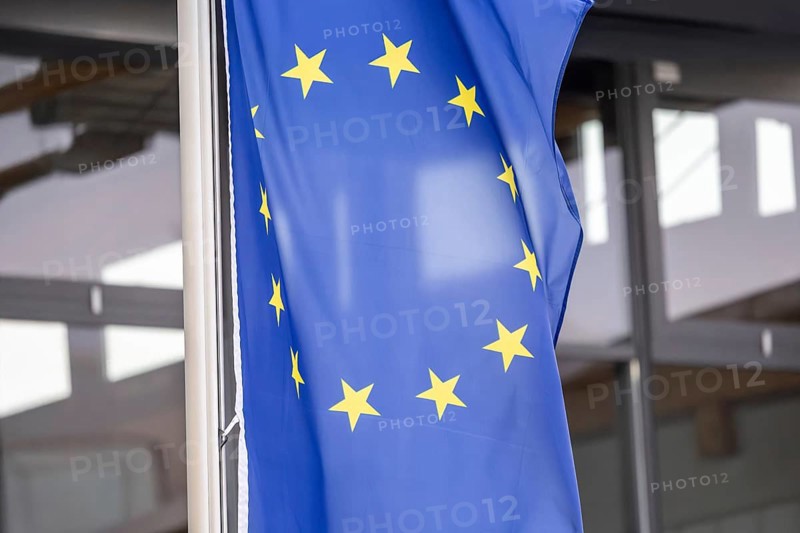 Close-up of a flag of the European Union