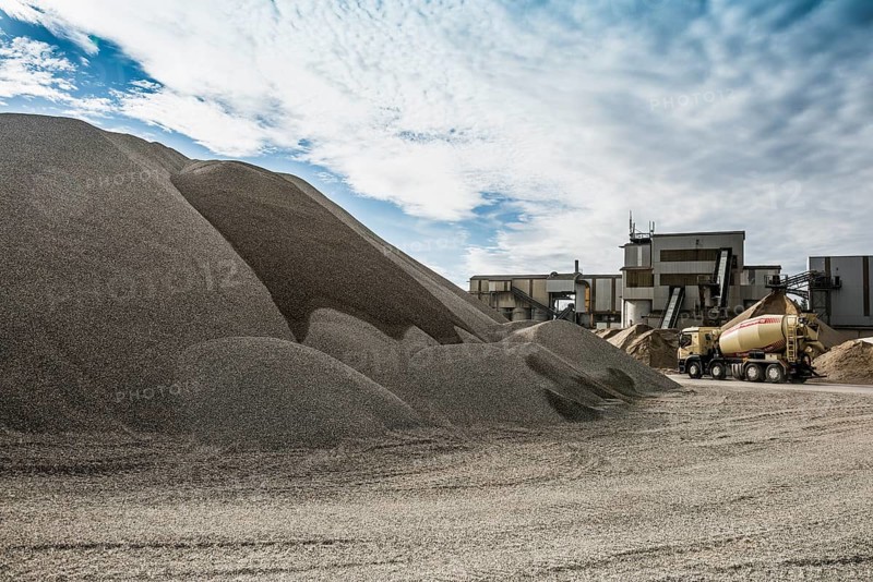 Gravel, gravel plant, gravel pit, near Breisach am Rhein, Breisgau, Baden-WÃ¼rttemberg, Germany