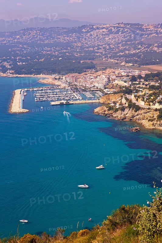 Top view, bay, Moraira, Costa Blanca, Spain