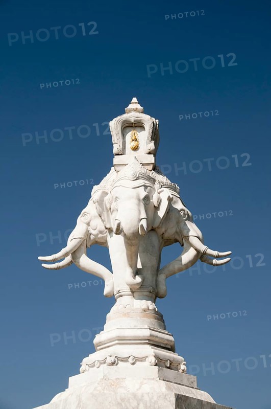 Multi-headed elephant sculpture, Bangkok, Thailand, Asia