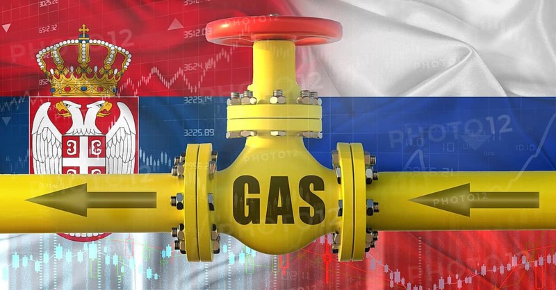 Russian gas export pipeline to Serbia. Gas exports from Russia to Serbia on financial chart