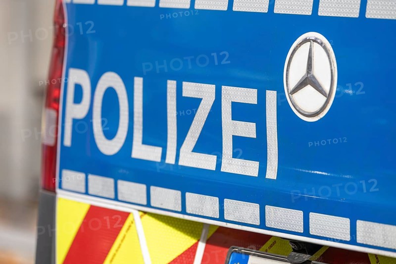 Close-up of a police vehicle as a symbol of a police operation