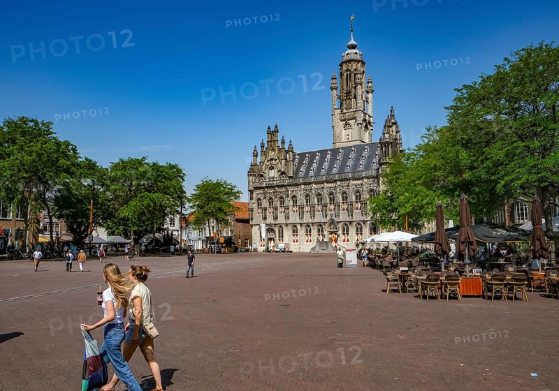 Middelburg, Zeeland, Netherlands - Stadhuis Middelburg. The town hall on the market square in the historic city centre is a landmark of the city