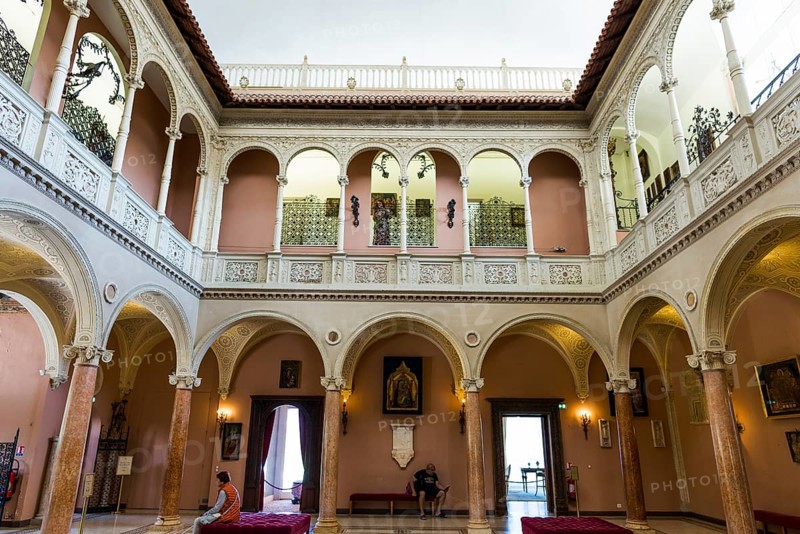 Interior view, Villa Ephrussi de Rothschild, Saint-Jean-Cap-Ferrat, Cap Ferrat, Alpes Maritimes, Provence Alpes Cote d'Azur, French Riviera, South of France, France