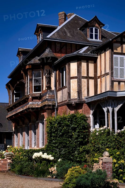 Maison Maurice Leblanc, museum in the garden and home of the writer known for Arsène Lupin, Étretat, Normandy, Seine-Maritime, France