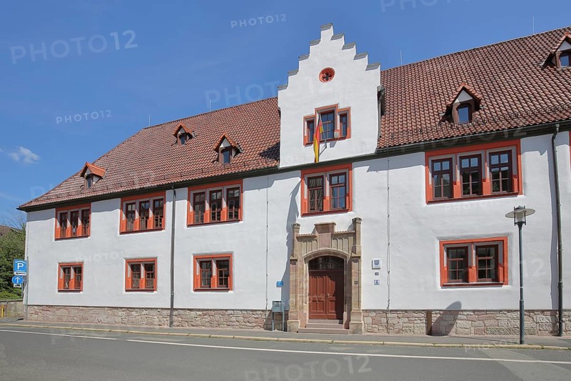Thuringian State Office for Soil Management and Geoinformation, Entrance, Schmalkalden, Franconia, Thuringia, Germany