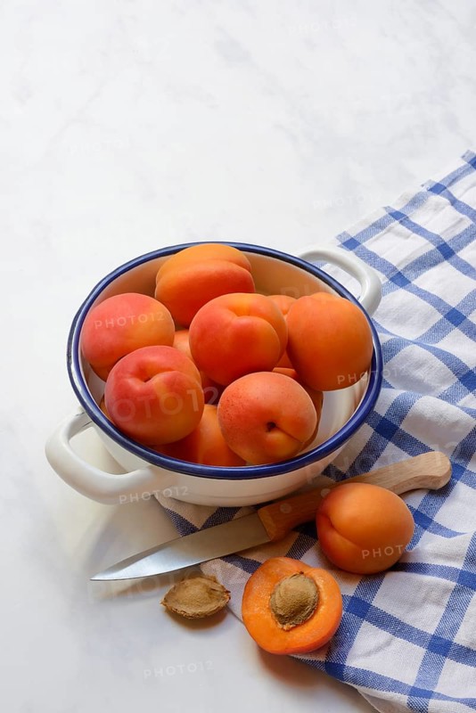 Apricot, apricots in shell, Prunus armeniaca