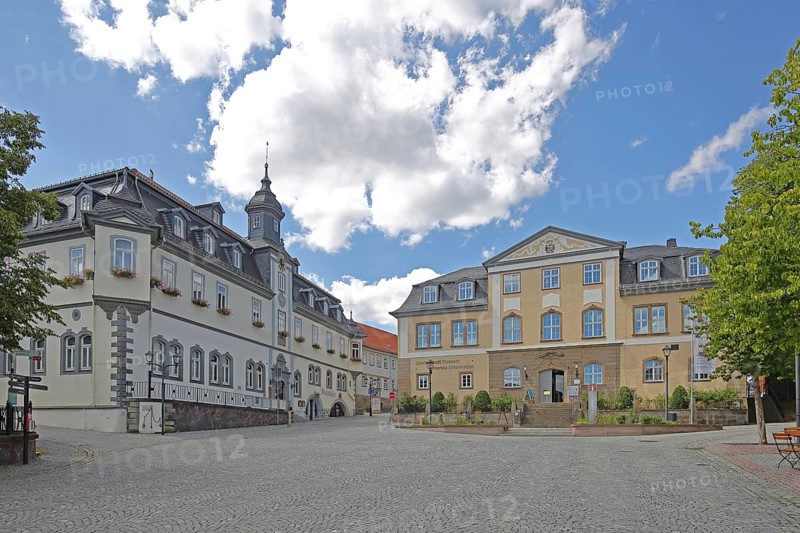Renaissance town hall and office building, GoetheStadtMuseum, Goethe Museum, market square, Ilmenau, Thuringian Forest, Thuringia, Germany