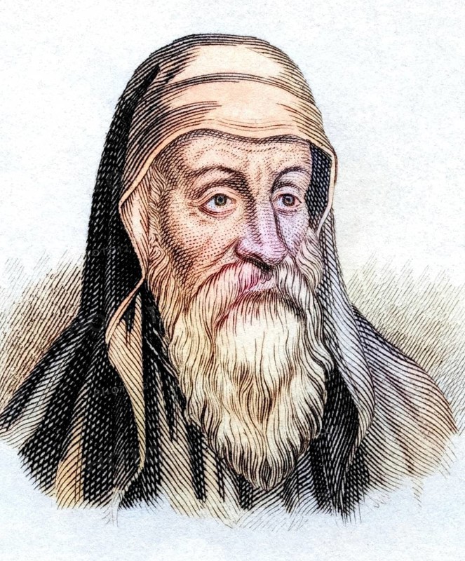 Origen (born 185 in Alexandria, died 253 or 254 probably in Tyre) was an early Christian biblical commentator and Platonist, from the book Crabbe's Historical Dictionary, 1825, Historical, coloured, digitally restored reproduction from a 19th century original, Record date not stated