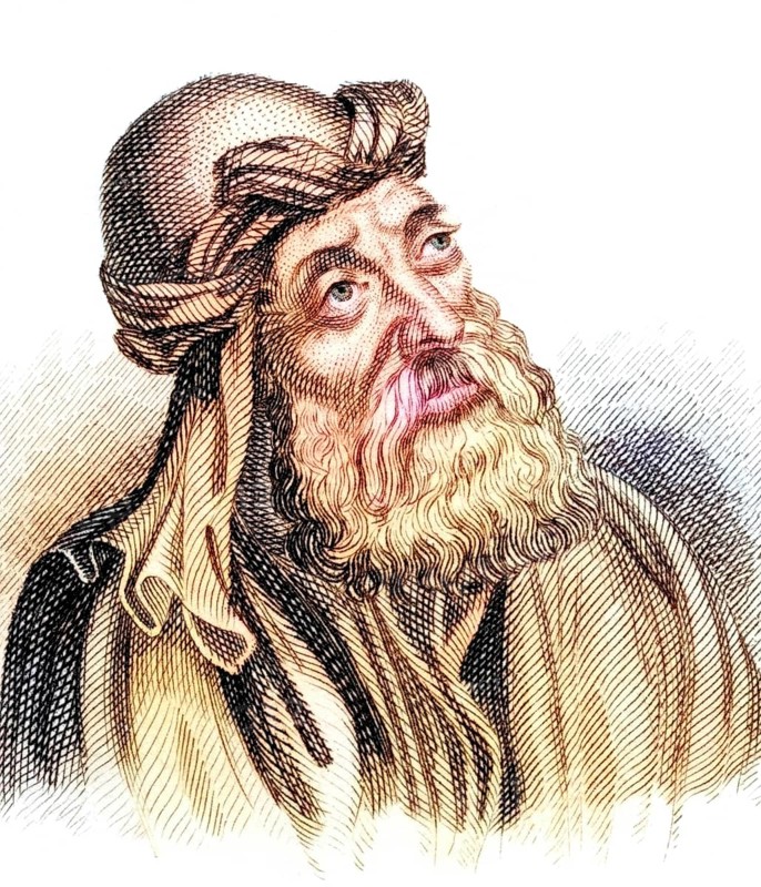 Saint Cyril of Jerusalem (born around 313, died 386), Outstanding Theologian of the Early Church, from the book Crabbe's Historical Dictionary, 1825, Historical, coloured, digitally restored reproduction from a 19th century original, Record date not stated