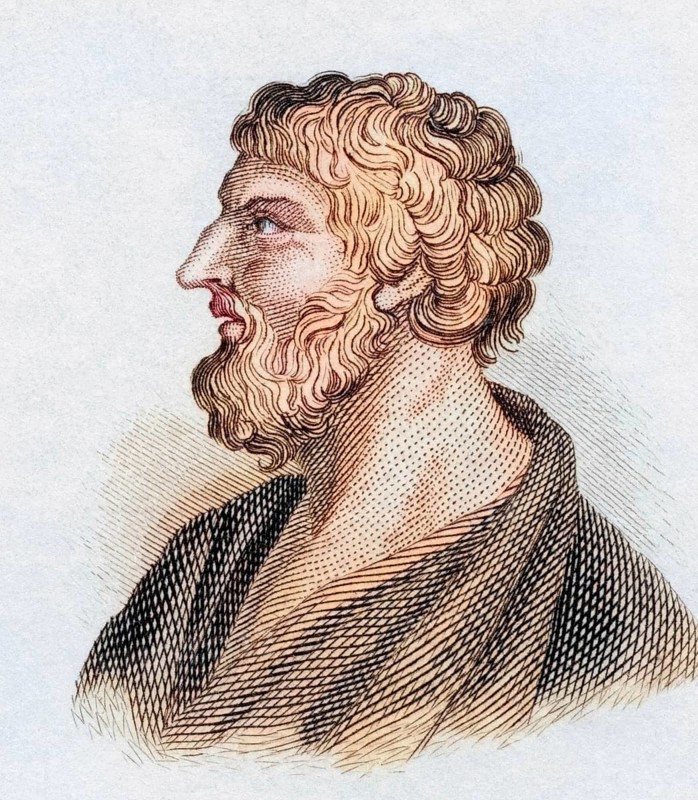 Pittacus (born ca. 640 - 568 BC) was an ancient Mytilenean general and one of the Seven Sages of Greece, from the book Crabbe's Historical Dictionary, 1825, Historical, coloured, digitally restored reproduction from a 19th century original, Record date not stated