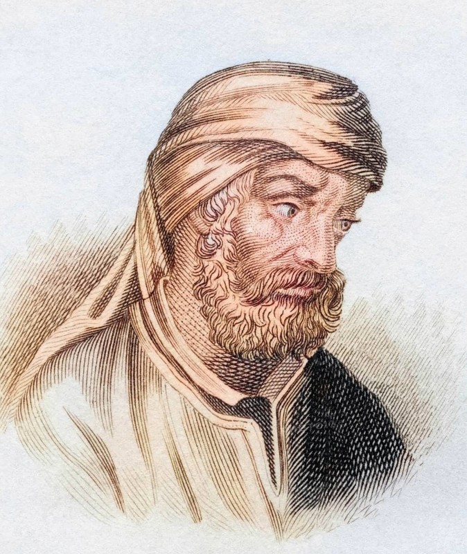Quintus Septimius Florens Tertullianus or Tertullian for short (born after 150 in Carthage, today in Tunisia, died after 220) was an early Christian theologian who wrote apologetic, dogmatic and ascetic works, from the book Crabbes Historical Dictionary, 1825, Historical, coloured, digitally restored reproduction from a 19th century original, Record date not stated