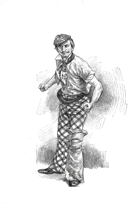 Types of small crooks, dodgy person, Pülcher, from Vienna around 1880, thug type, Historical, digitally restored reproduction from a 19th century original, Record date not stated