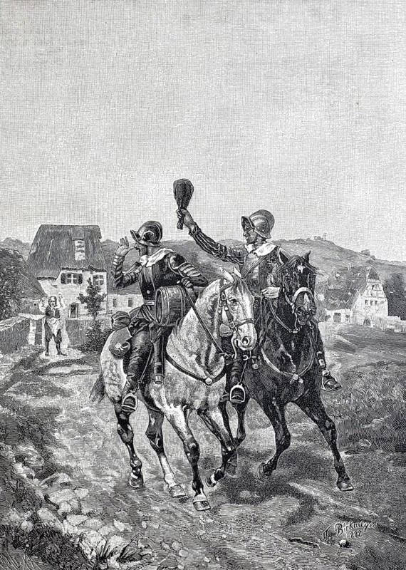 Marauders, plundering stragglers of a troop, at the time of the Thirty Years' War, 1618 to 1648, Historical, digitally restored reproduction from a 19th century original, Record date not stated