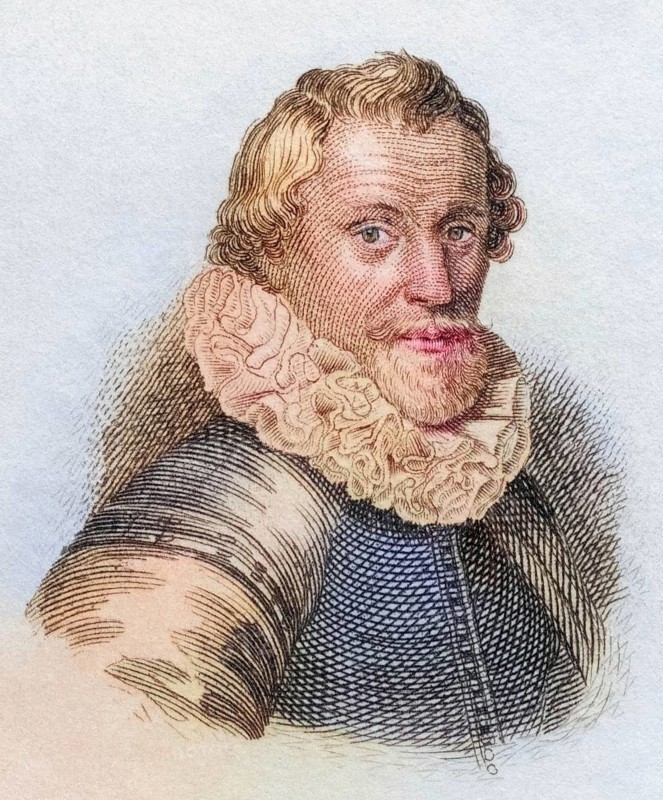 Philipp Clüver, Philippus Cluverius, Klüwer (born 1580 in Danzig, died 31 December 1622 in Leiden, Netherlands) was a German geographer and historian, from the book Crabbes Historical Dictionary, 1825, Historical, coloured, digitally restored reproduction from a 19th century original, Record date not stated