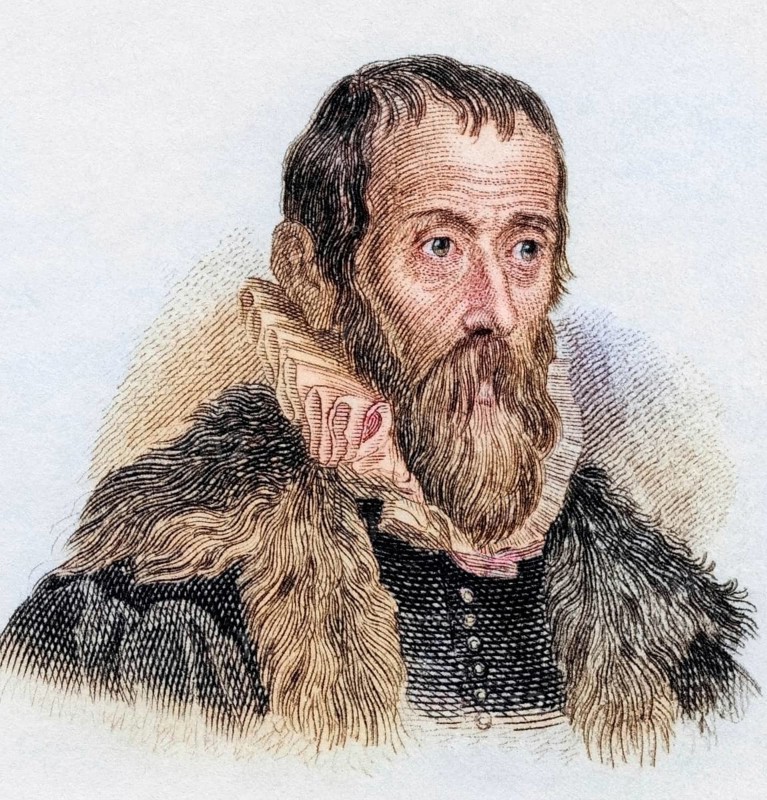 Justus Lipsius, actually Joest Lips, (born 18 October 1547 in Overijse, died 23 March 1606 in Leuven) was a Flemish philosopher and philologist as well as military scientist, from the book Crabbes Historical Dictionary, 1825, Historical, coloured, digitally restored reproduction from a 19th century original, Record date not stated