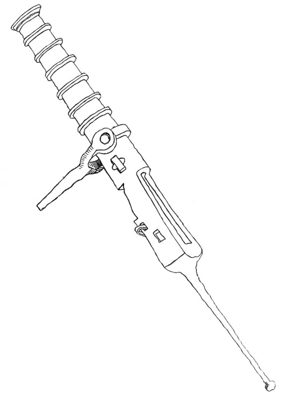 Small iron breech-loading pivot gun, from the book The British Army, 1868, Historical, digitally restored reproduction from a 19th century model, Record date not stated