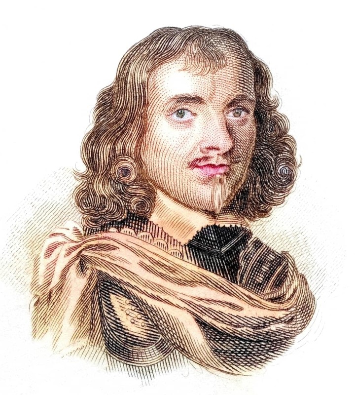 Elias Ashmole (b. 23 May 1617 in Lichfield, Staffordshire, England, d. 18 or 19 May 1692 in South Lambeth near London) was an alchemist and antiquary, from the book Crabbe's Historical Dictionary, 1825, Historical, coloured, digitally restored reproduction from a 19th century original, Record date not stated