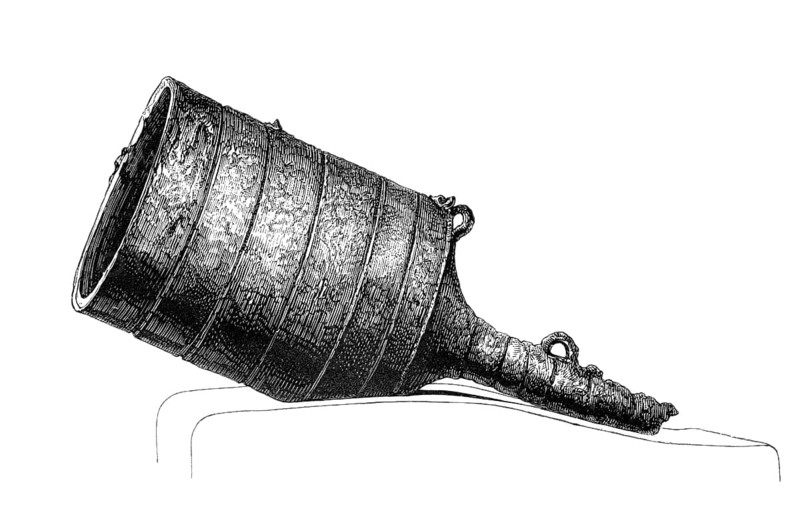 Wrought iron bombard. Large calibre, medieval cannon or mortar with muzzle loading, from the book The British Army, 1868, Historical, digitally restored reproduction from a 19th century model, Record date not stated
