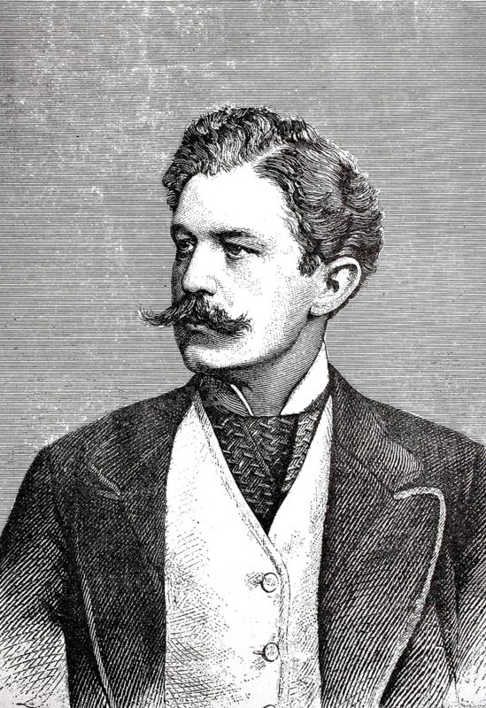 Nikolaus Heinrich Ferdinand Herbert von Bismarck-Schönhausen, from 1865 Count von Bismarck-Schönhausen, from 1898 Prince von Bismarck (born 28 December 1849 in Berli, died 18 September 1904 in Friedrichsruh near Aumühle) was a German politician, Historical, digitally restored reproduction from a 19th century original, Record date not stated