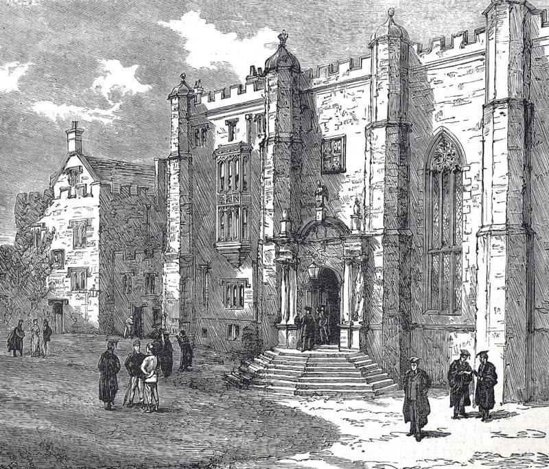 University of Durham in 1880, Durham University, University in the city of the same name in the north-east of England, Historical, digitally restored reproduction from a 19th century original, Record date not stated