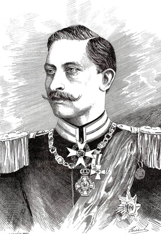 Wilhelm II, full name Friedrich Wilhelm Viktor Albert of Prussia (born 27 January 1859 in Berlin, died 4 June 1941 in Doorn, Netherlands), from the House of Hohenzollern was the last German Emperor and King of Prussia from 1888 to 1918, Historical, digitally restored reproduction from a 19th century original, Record date not stated