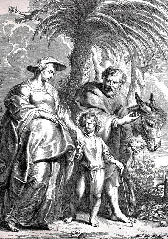Exodus from Egypt, the Exodus, the story of the rescue of the Israelites from slavery to the Pharaoh of Egypt, recorded in the Book of Exodus chapters 1-15, Historical, digitally restored reproduction from a 19th century original, Record date not stated