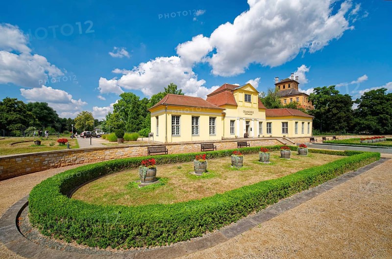 Orangery, castle park, Museum Zeitzer Schloss Moritzburg, early baroque style, Zeitz, Saxony-Anhalt, Germany
