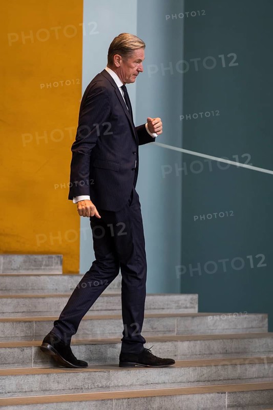 Mathias Döpfner (CEO of Axel Springer SE) after the Made for Germany investment summit at the Federal Chancellery. The investment summit aims to strengthen Germany as a business location, with representatives from a total of 61 German companies meeting with Chancellor Merz. Berlin, 21 July 2025