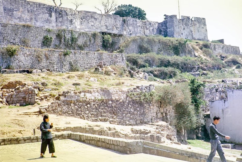 Walls of Portuguese fortress, Monte Fort, Fortaleza do Monte, Macau, Asia 1964