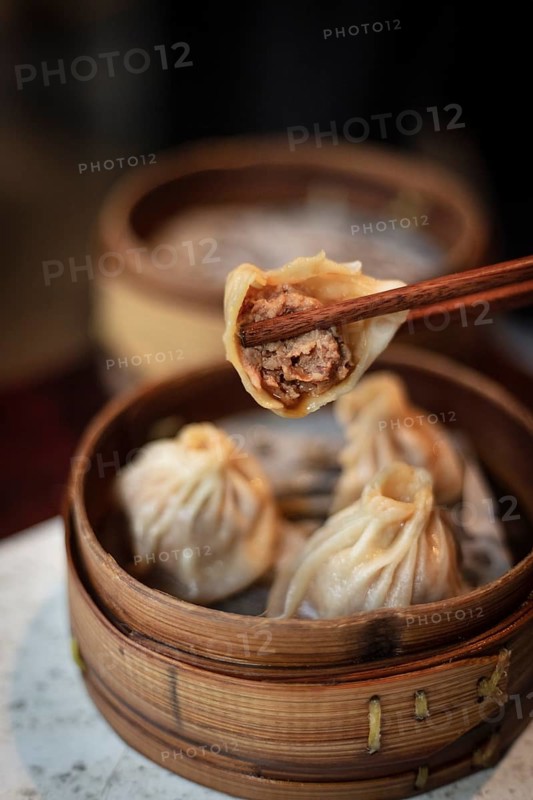 Restaurant Nan Jing Da Pai Dang (Nanjing Food Stall), Duck Dumplings (Jian Wang Kao Ya Bao), one of the restaurant's most popular dishes, Nanjing, China