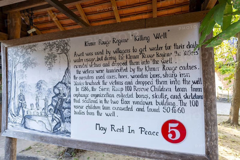 Memorial to the victims of the Khmer Rouge regime, Wat Thmei, Siem Reap, Cambodia