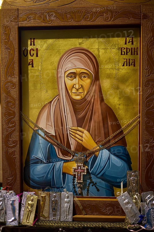 Panagia Kyra Church, Panagia tou Kastrou, Icon of Panagia Kyra, Representation of a Holy Woman with jewellery and religious symbols, Pandeli Castle, Castle, Leros Fortress, St John's Fortress, Apitiki Hill, Pandeli Bay, Agia Marina, Leros, Dodecanese, Greek Islands, Greece