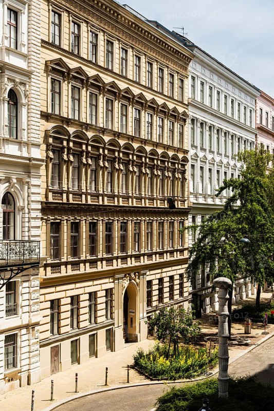 Row of houses from the Gründerzeit in Vienna, Austria